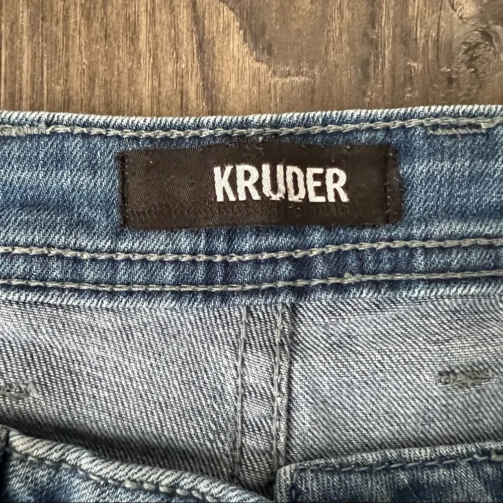 Kruder Bleach Light Wash Button Fly Jeans